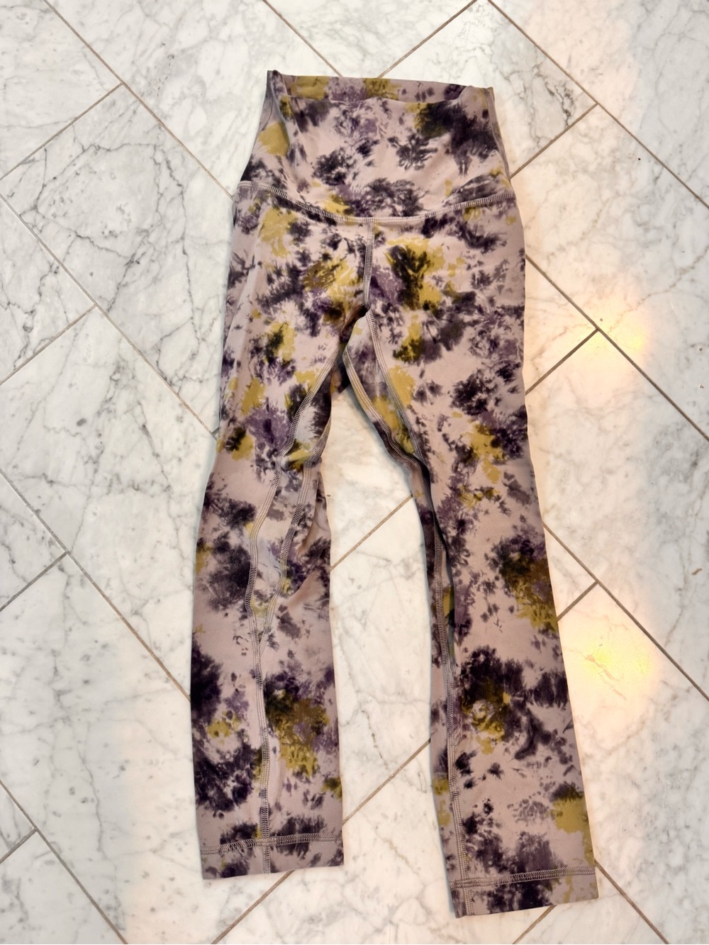 Lululemon Tie-Dye Leggings - Purple & Olive